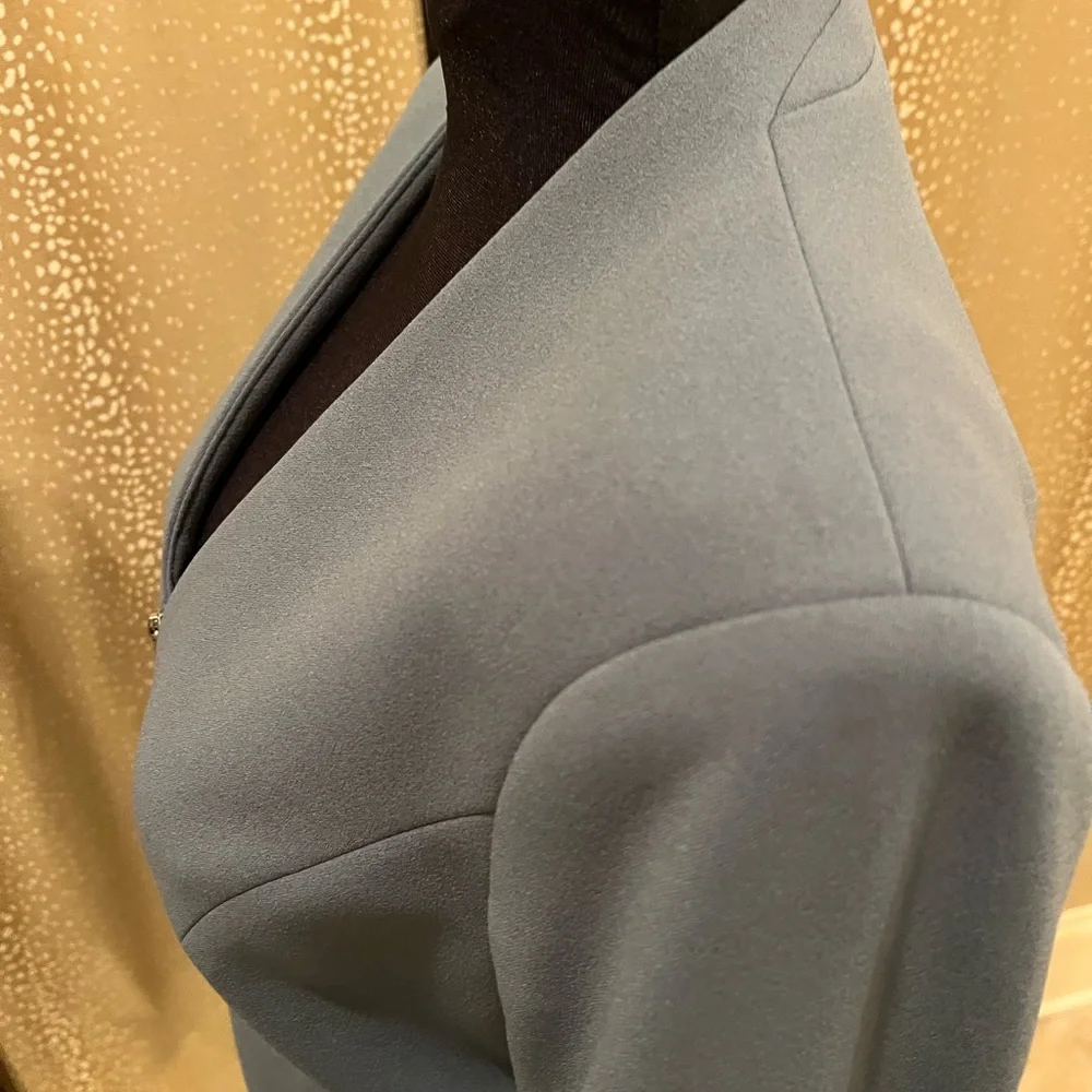 Calvin Klein Zip Up Slate Blue Blazer - Picture 4 of 8